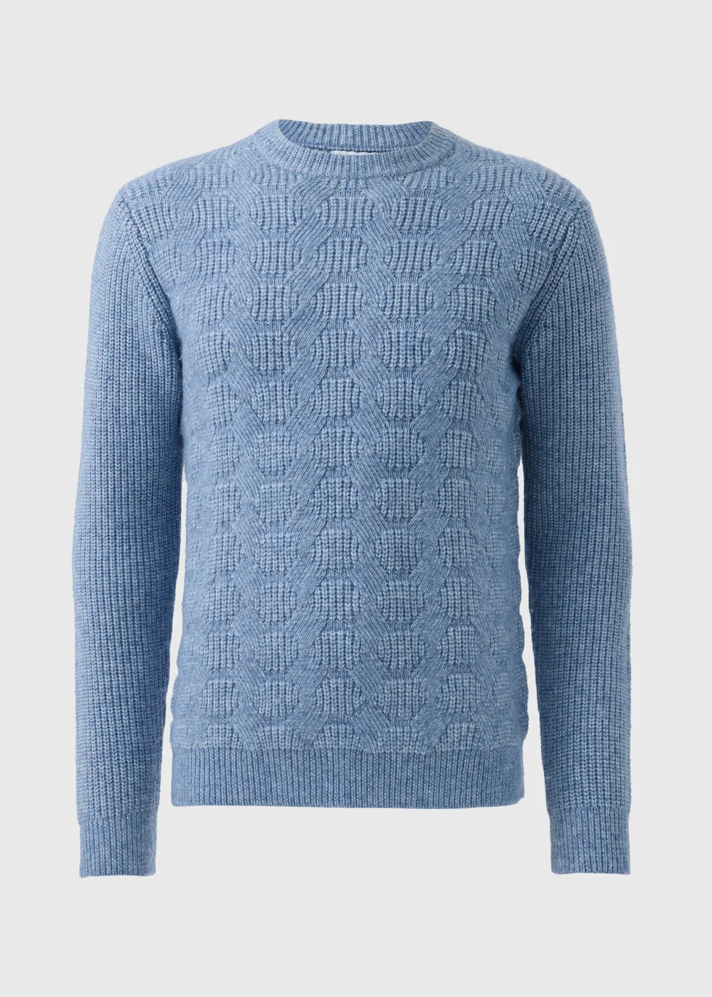 Blue Ribbed Texture Jumper - S Image 4