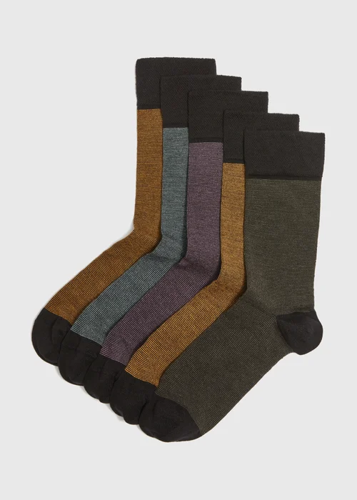 5 Pack Multicolour Socks - Sizes 6 - 8.5 Image 1