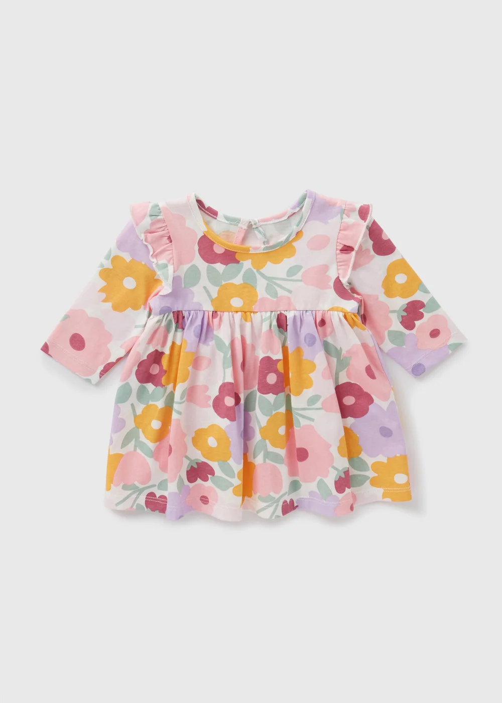 Baby Pink Floral Dress (Newborn-23mths) - 0-3 months Image 1