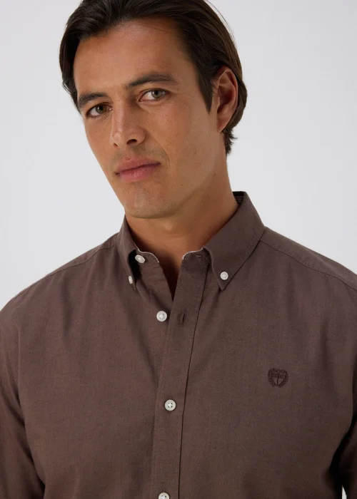 Brown Oxford Shirt - S Image 3