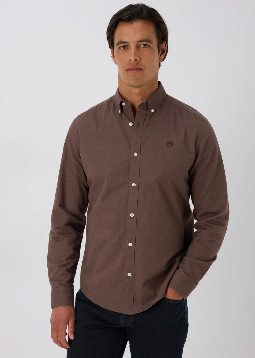 Brown Oxford Shirt - S Image 1