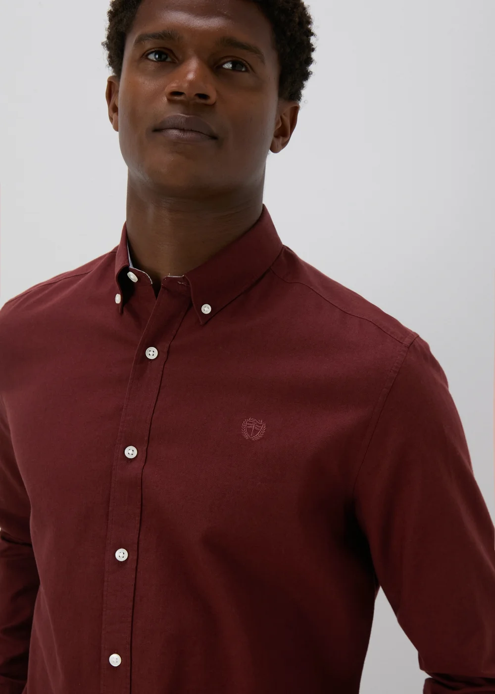 Burgundy Oxford Shirt - S Image 3