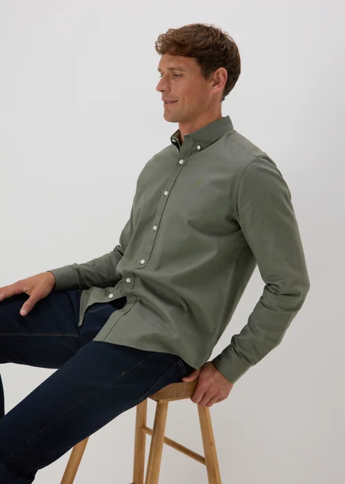 Khaki Oxford Shirt - S Image 4