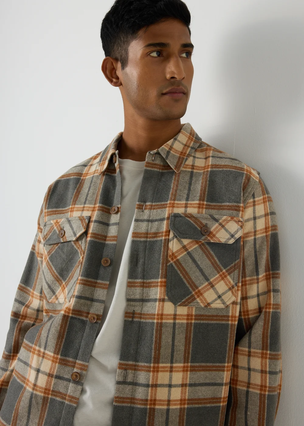 Khaki Check Shirt - S Image 3