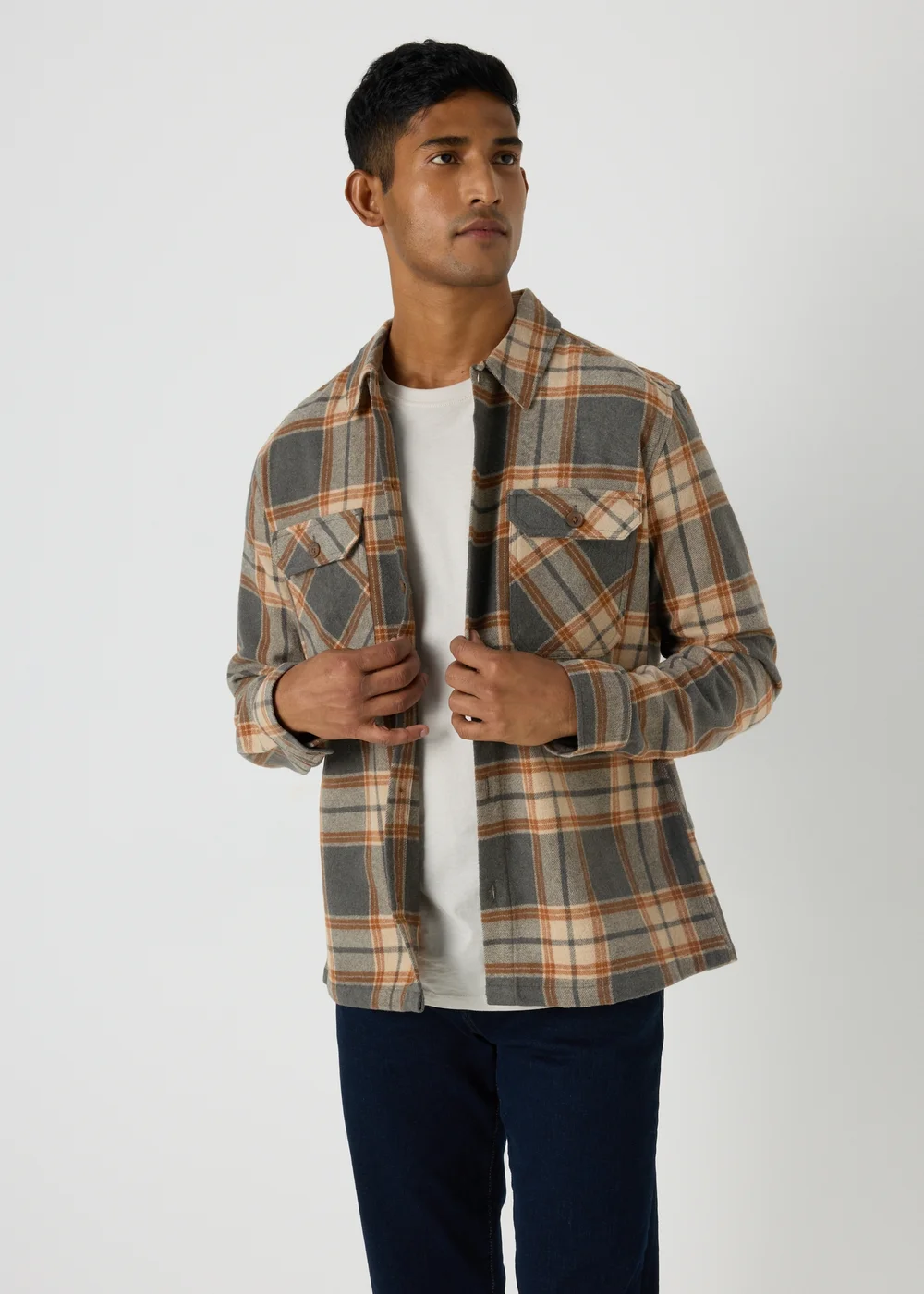 Khaki Check Shirt - S Image 1