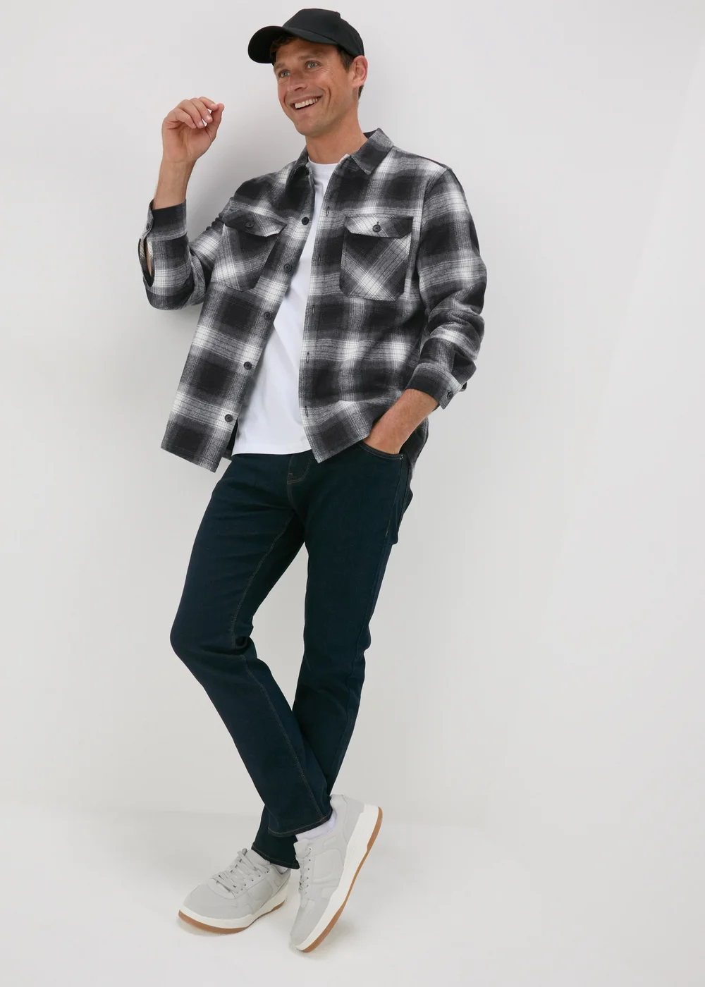 Black Check Shacket - Small Image 1