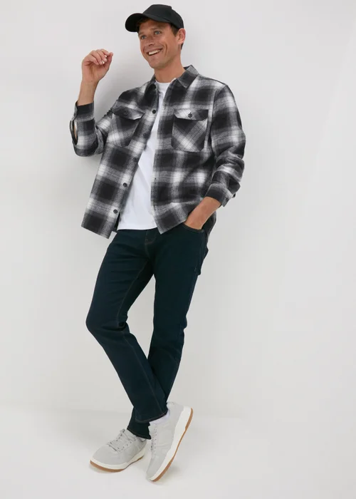 Black Check Shacket - Small Image 1