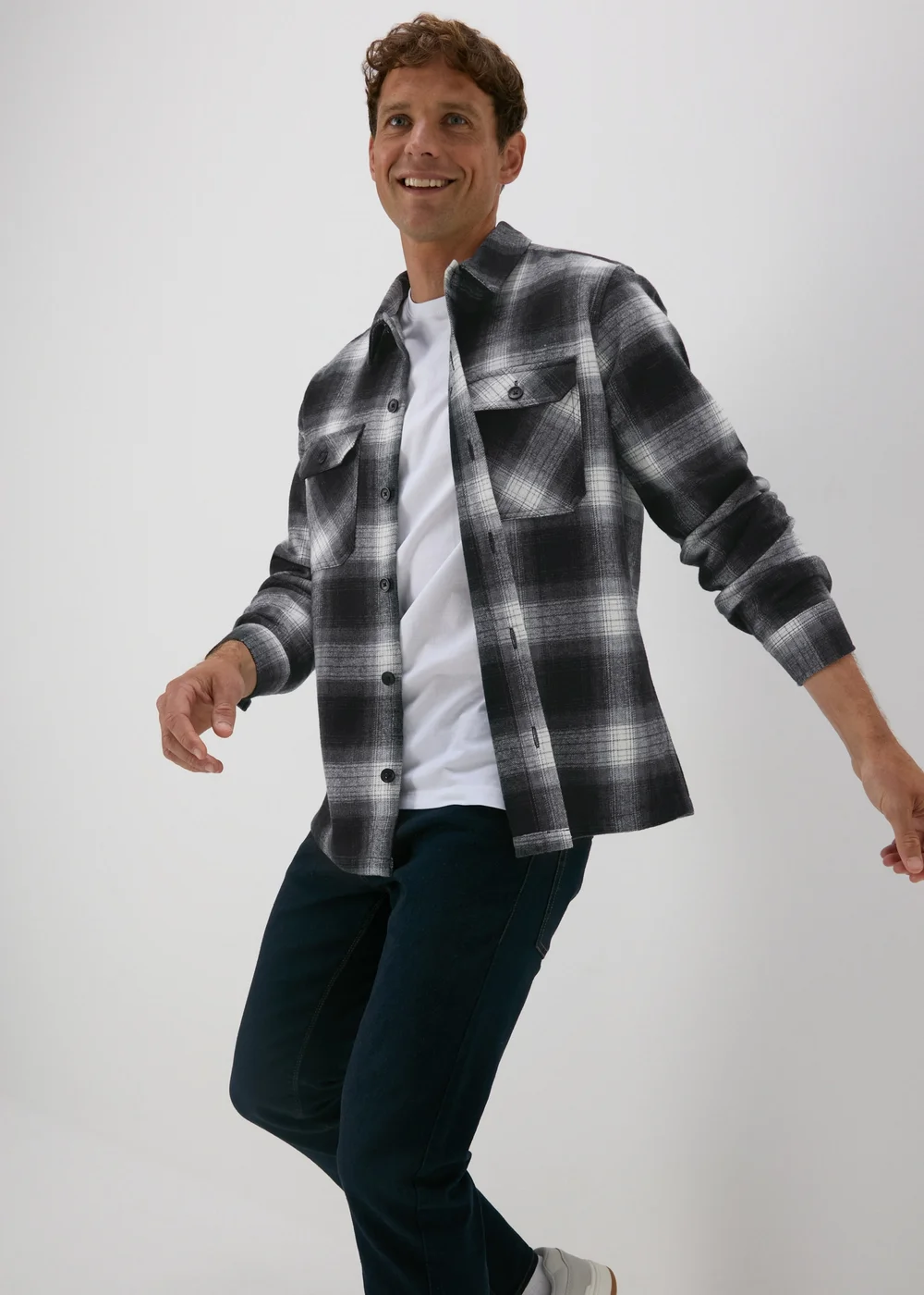 Black Check Shacket - Small Image 4
