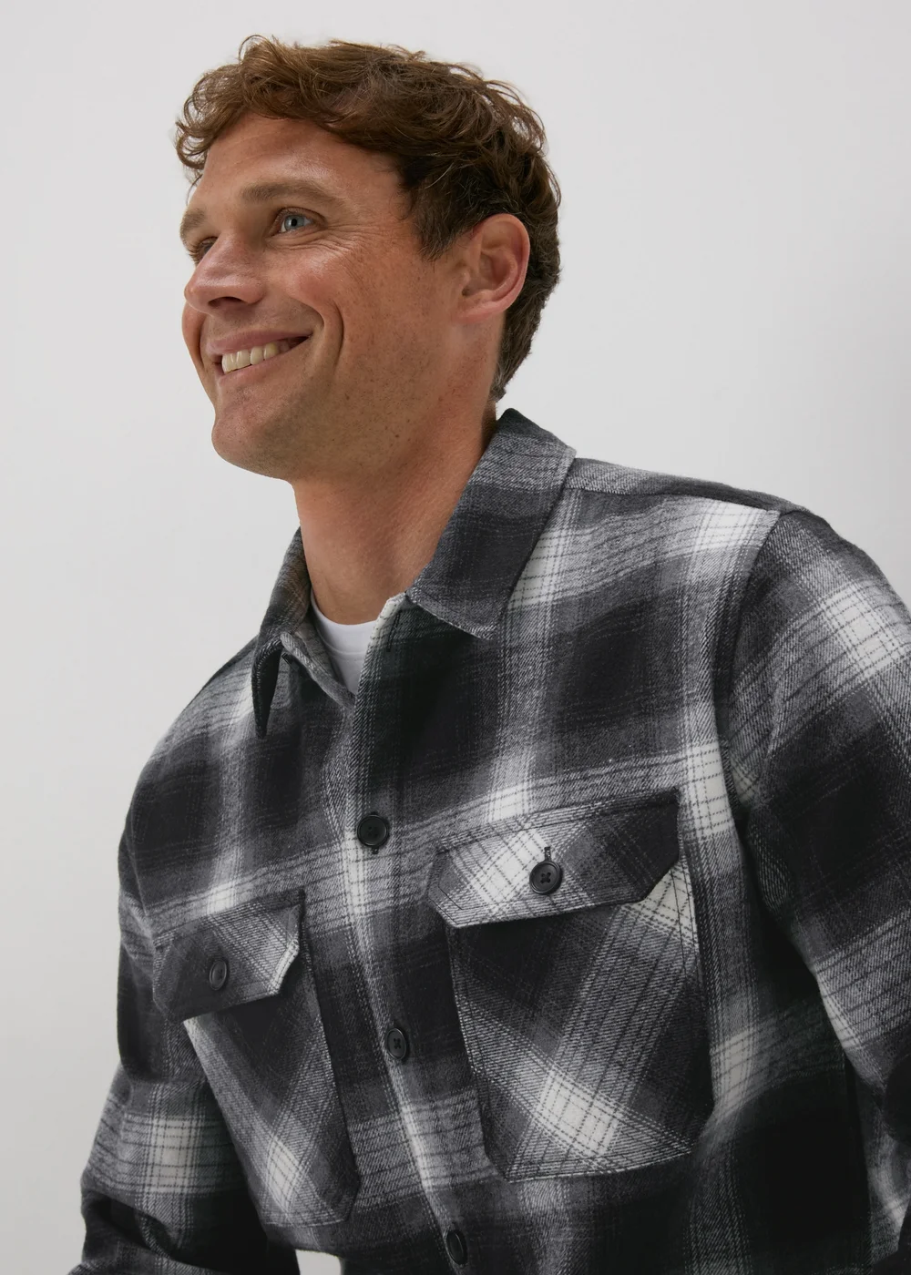 Black Check Shacket - Small Image 3
