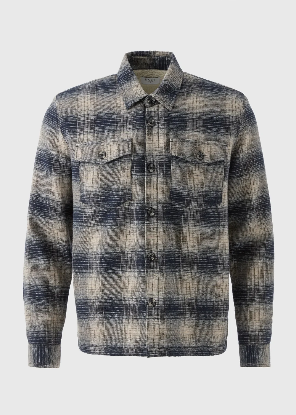 Navy Check Borg Shacket - S Image 4