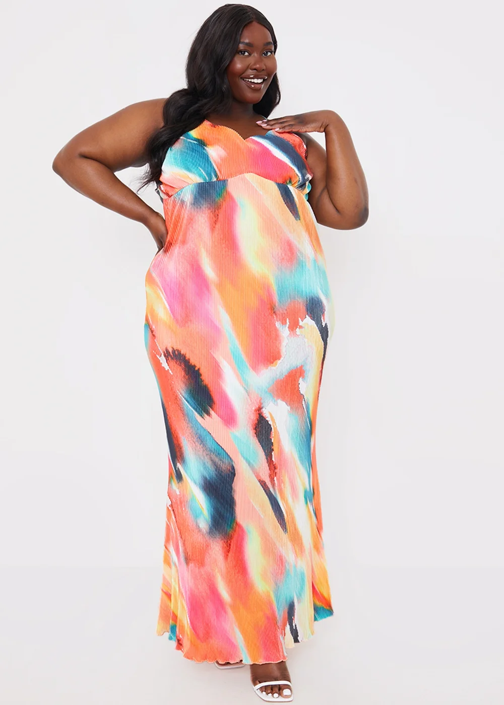 In The Style Jac Jossa Multicoloured Plisse Midi Dress - Size 8 Image 7