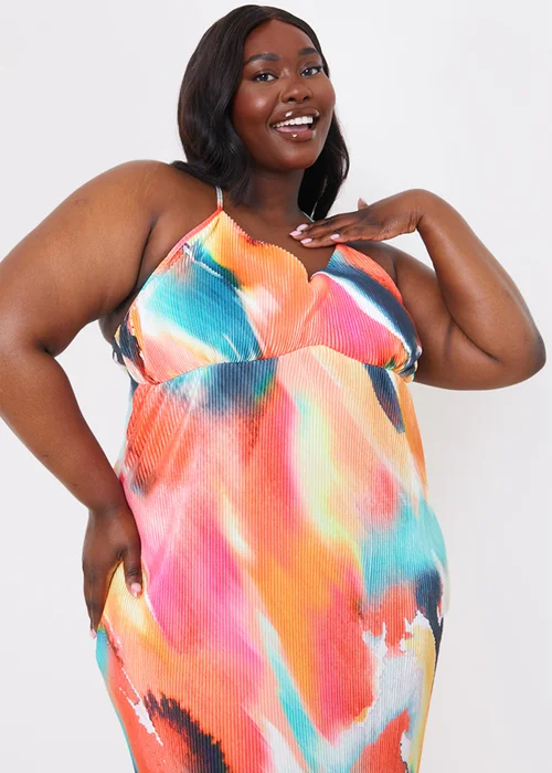 In The Style Jac Jossa Multicoloured Plisse Midi Dress - Size 8 Image 8