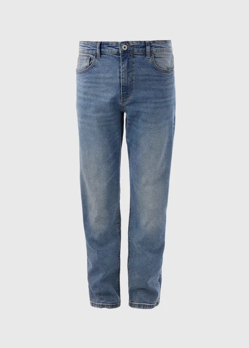 Mid Wash Straight Fit Jeans - 30 R Image 4