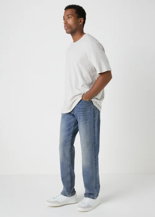 Mid Wash Straight Fit Jeans - 30 R Image 1