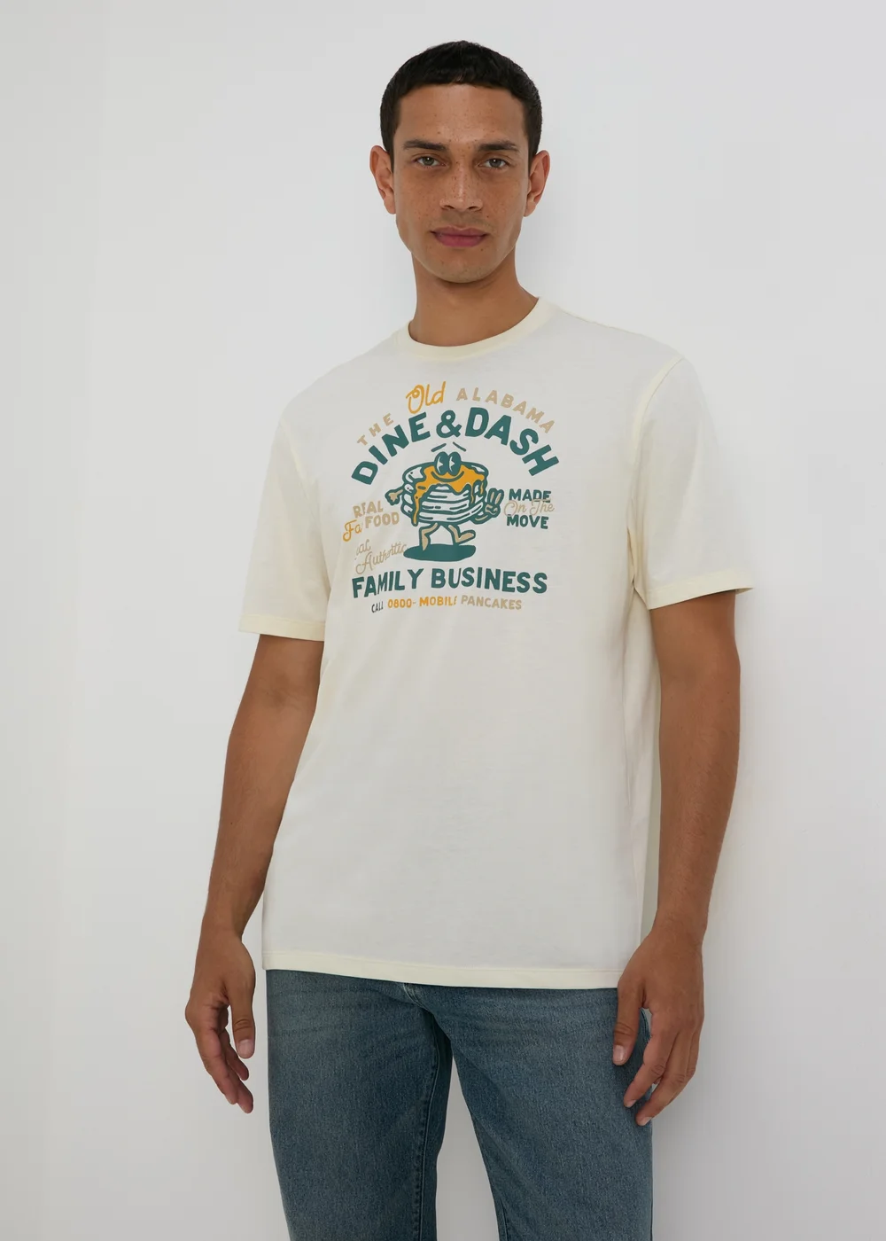 Ecru Dine & Dash T-Shirt - S Image 1