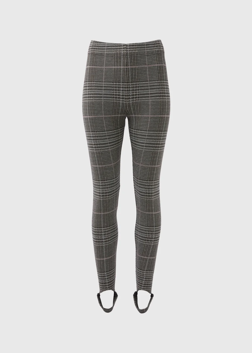 Brown Check Ponte Leggings - 8 Image 5