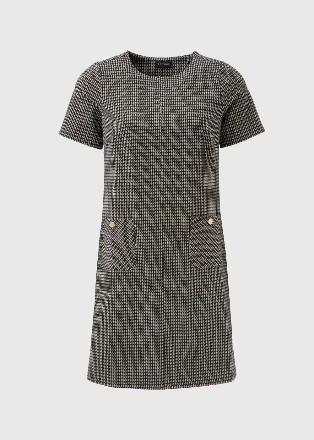 Et Vous Brown Ponte Tunic Dress - 8 Image 4