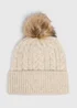 Oatmeal Cable Beanie - One Size Image 1