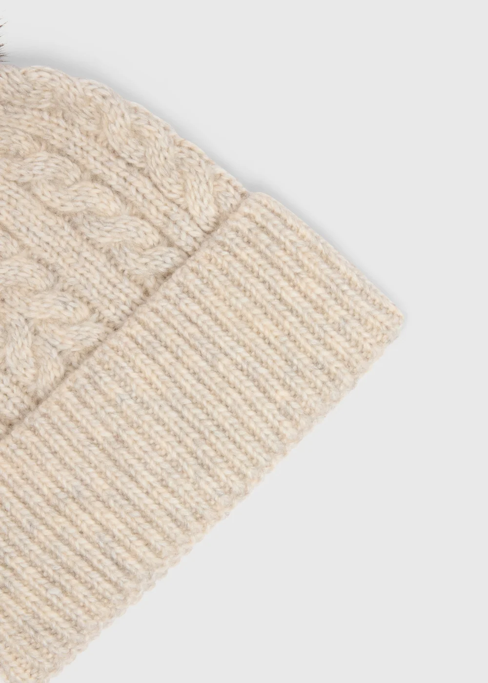 Oatmeal Cable Beanie - One Size Image 2