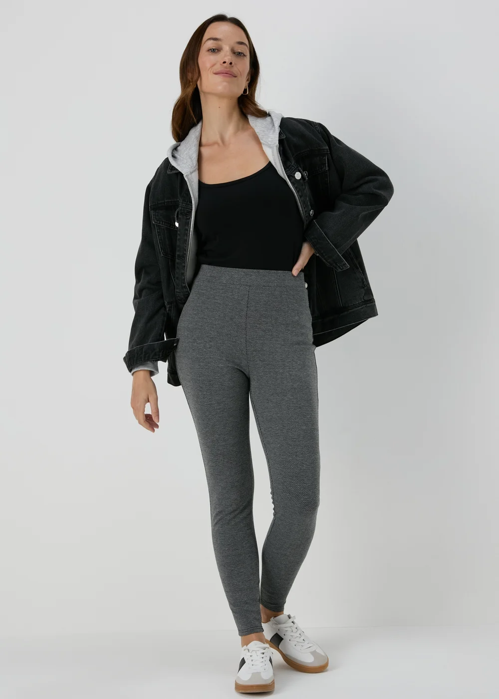 Charcoal Textured Leggings - 8 Image 3