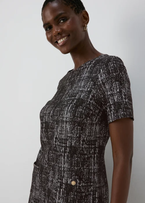 E Vous Black Textured Ponte Mini Dress - 8 Image 3