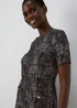 E Vous Black Textured Ponte Mini Dress - 8 Image 3