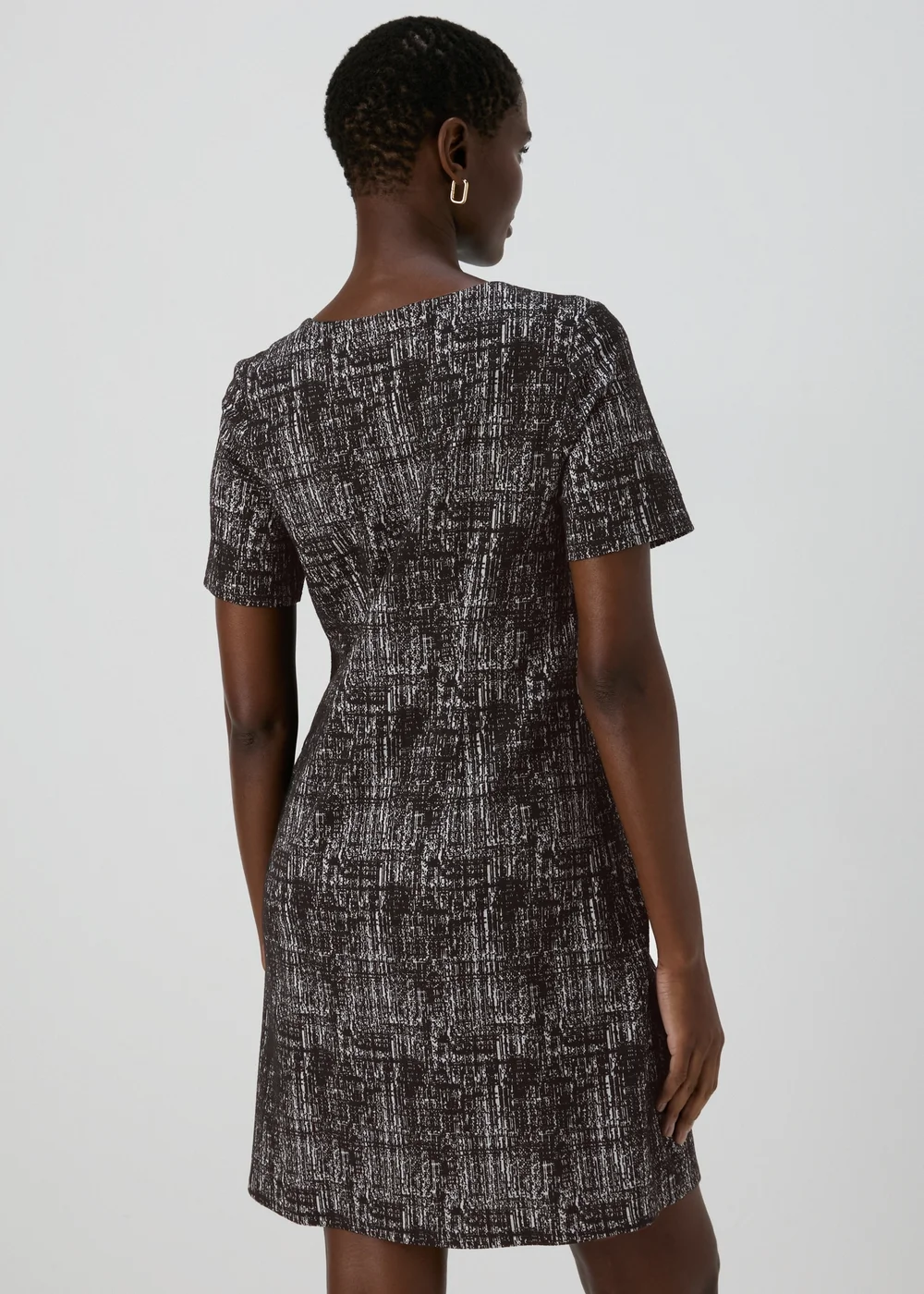 E Vous Black Textured Ponte Mini Dress - 8 Image 2