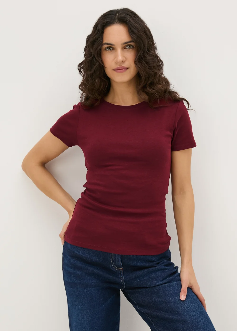 Burgundy Short Sleeve T Shirt - 8 Image 3