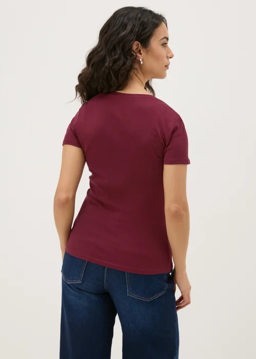 Burgundy Short Sleeve T Shirt - 8 Image 2