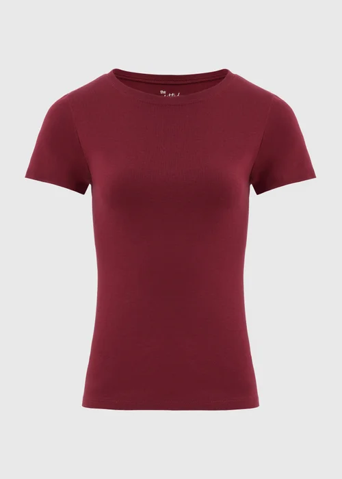 Burgundy Short Sleeve T Shirt - 8 Image 4