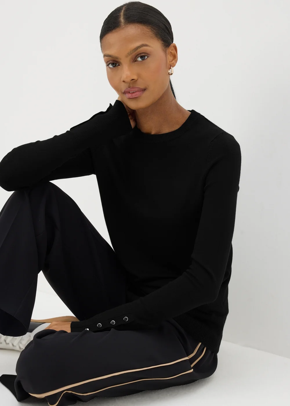 Et Vous Black Round Neck Jumper - 8 Image 1