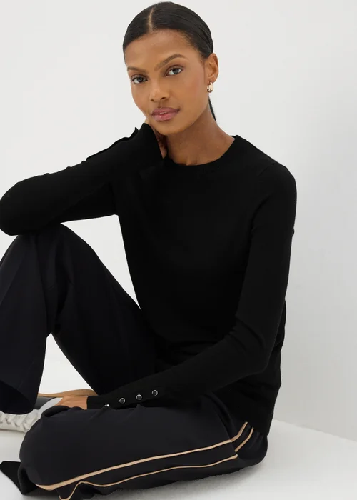 Et Vous Black Round Neck Jumper - 8 Image 1