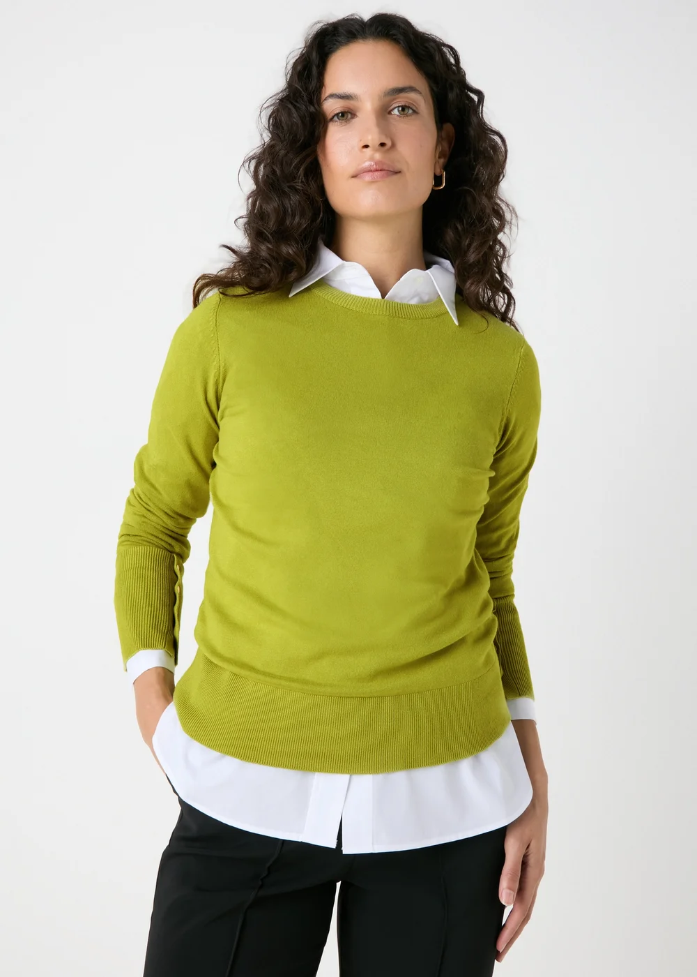 Et Vous Lime Fine Gauge Jumper - 8 Image 1