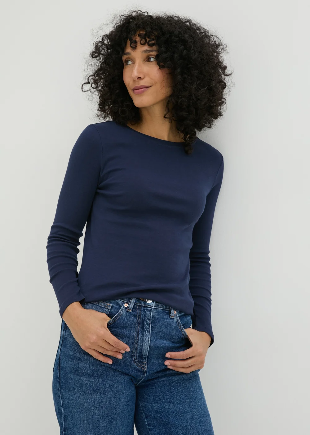 Navy Long Sleeve T Shirt - 12 Image 1
