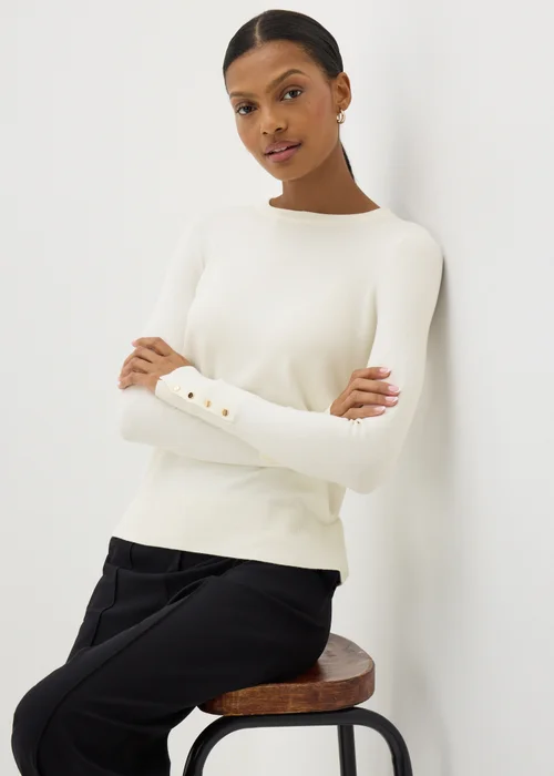 Et Vous Cream Round Neck Jumper - 8 Image 2