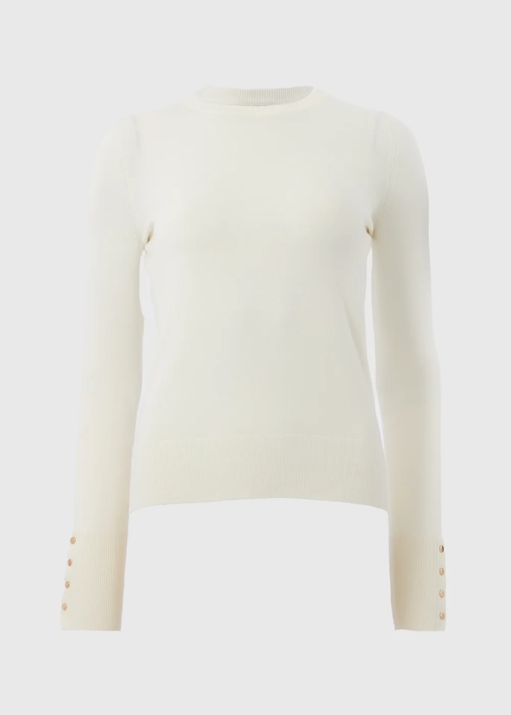 Et Vous Cream Round Neck Jumper - 8 Image 4