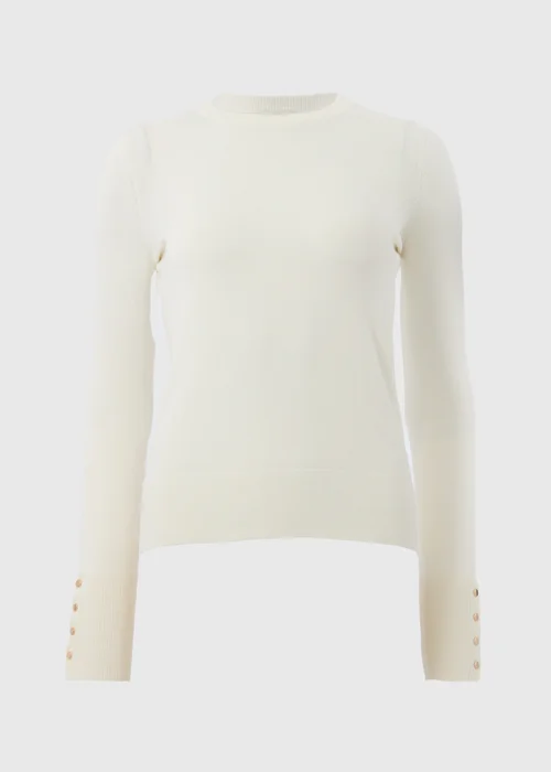 Et Vous Cream Round Neck Jumper - 8 Image 4