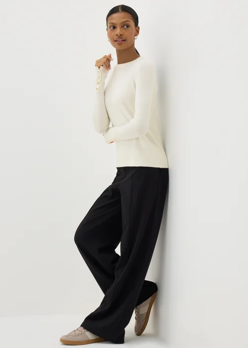 Et Vous Cream Round Neck Jumper - 8 Image 1