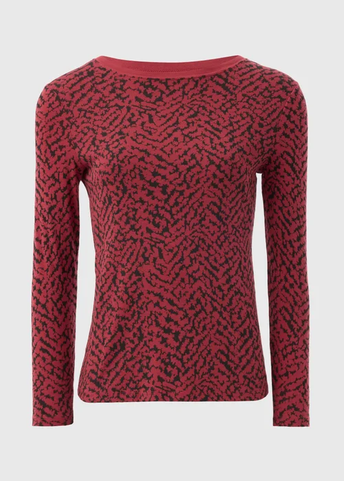Red Printed Long Sleeved T-Shirt - 8 Image 4