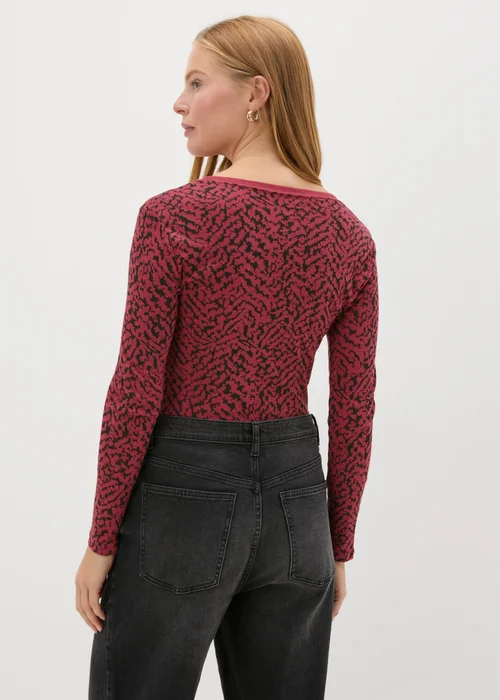 Red Printed Long Sleeved T-Shirt - 8 Image 2