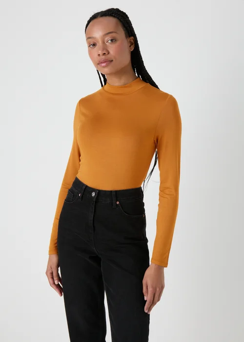 Mustard High Neck Top - 8 Image 1