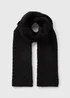 Black Cable Knit Scarf - One Size Image 1