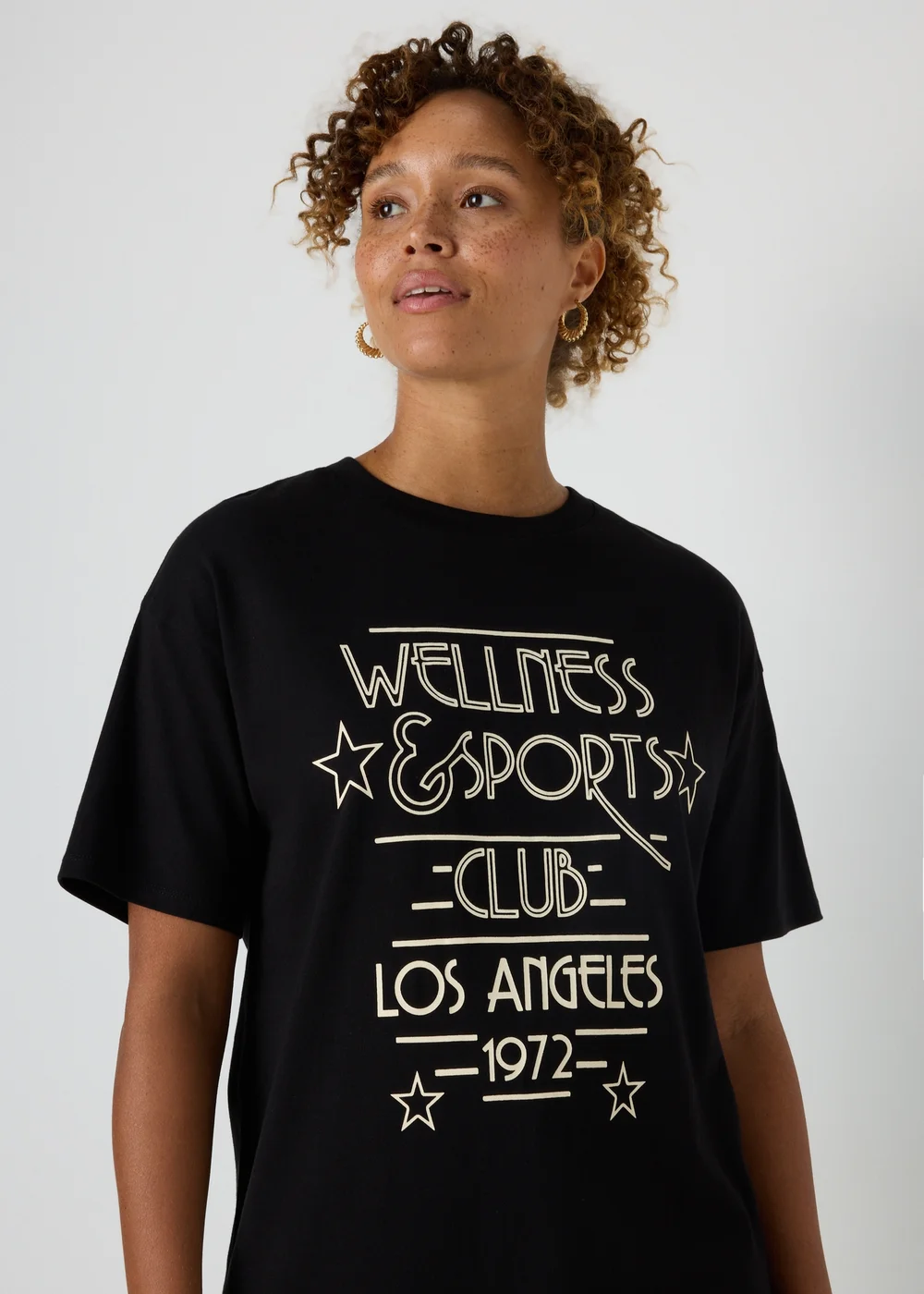 Black Oversized Wellness T-Shirt - S Image 3