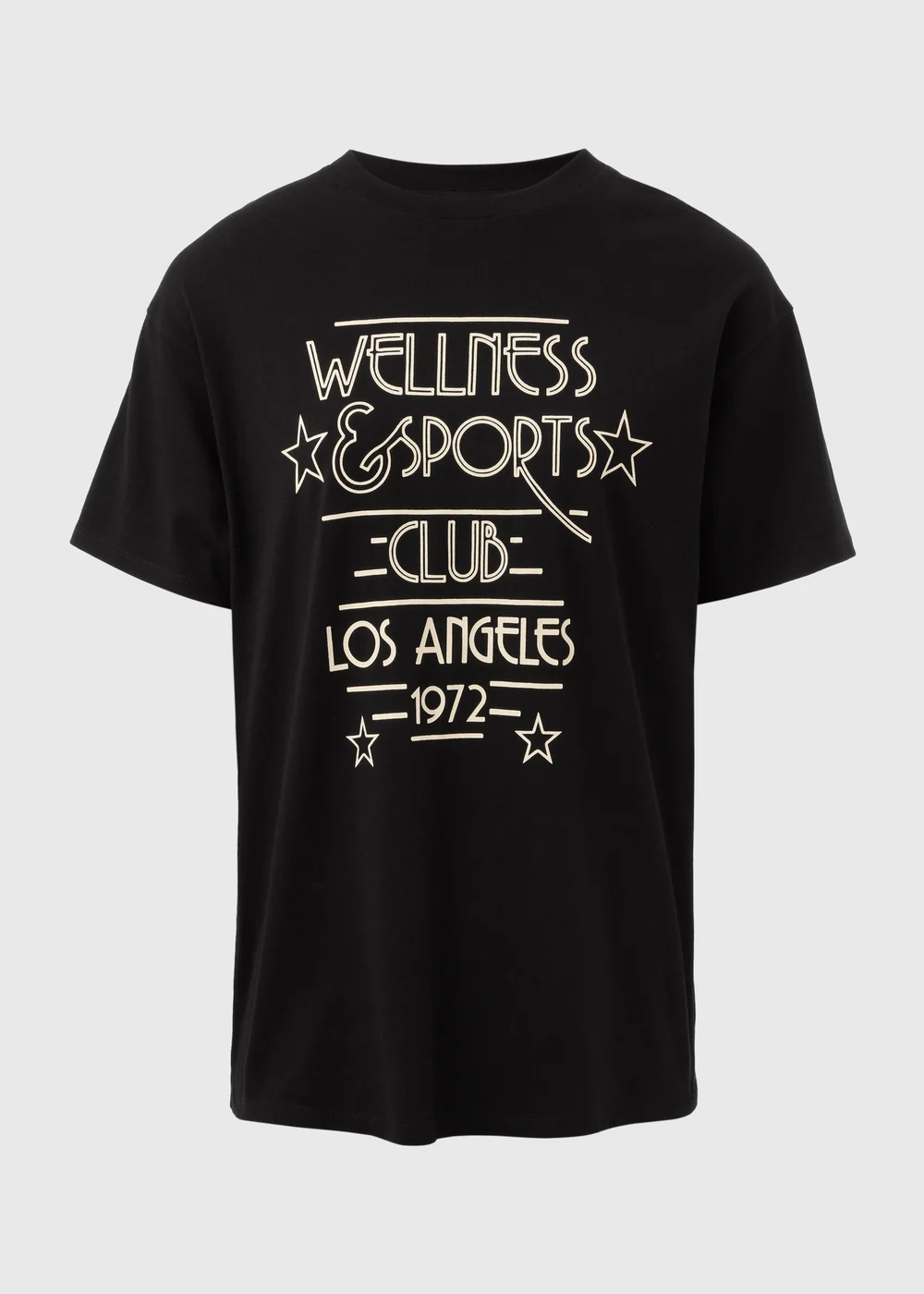 Black Oversized Wellness T-Shirt - S Image 4