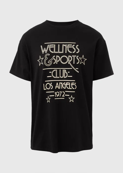 Black Oversized Wellness T-Shirt - S Image 4