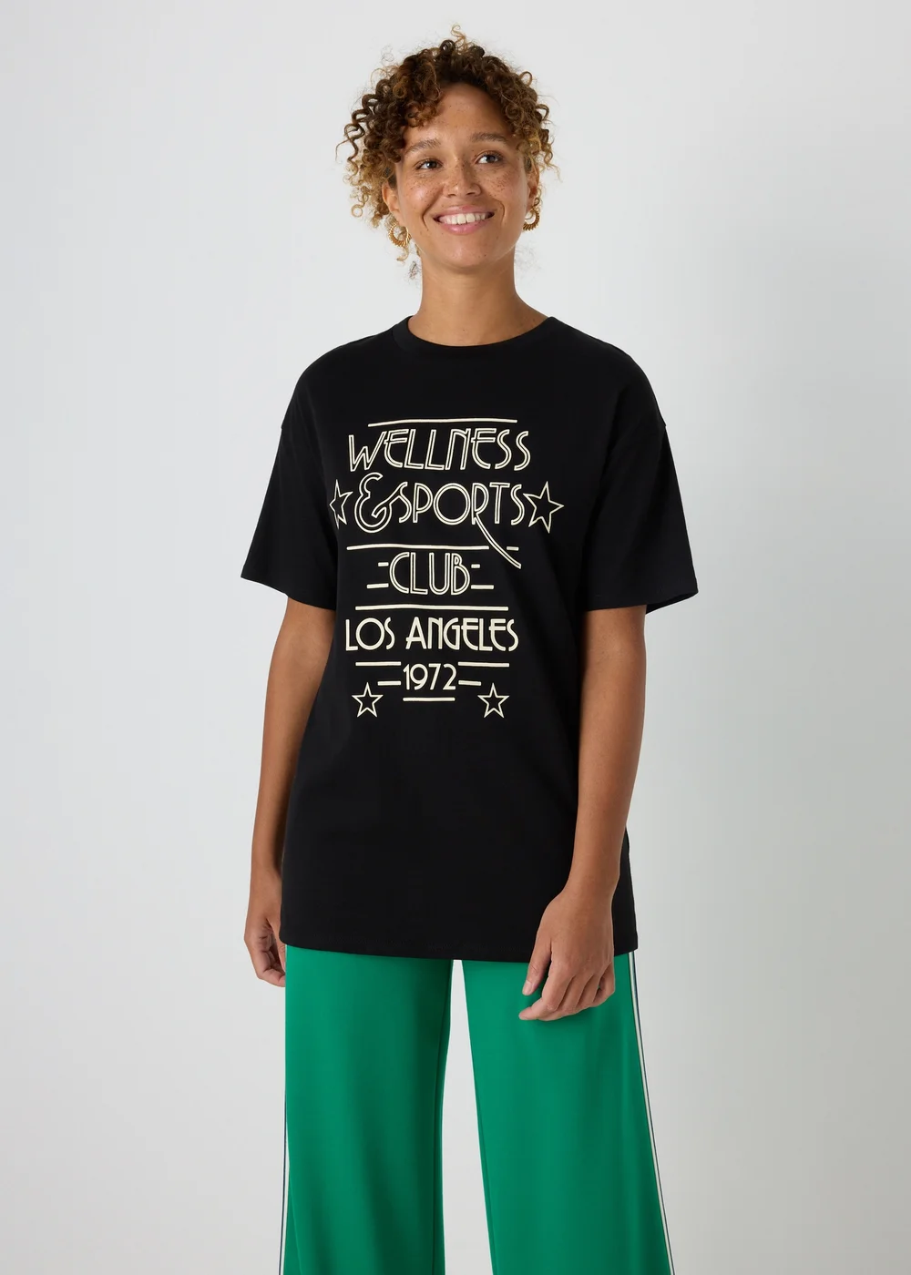 Black Oversized Wellness T-Shirt - S Image 1