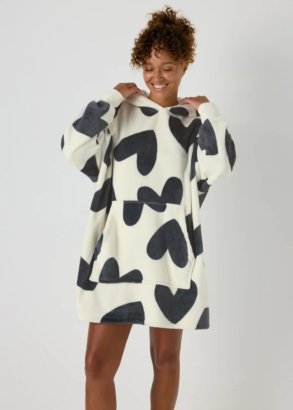 Cream Heart Snuggle Hoodie - Extra small Image 1