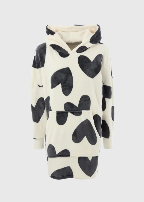 Cream Heart Snuggle Hoodie - Extra small Image 3
