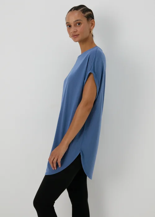Blue Longline T-Shirt - S Image 1