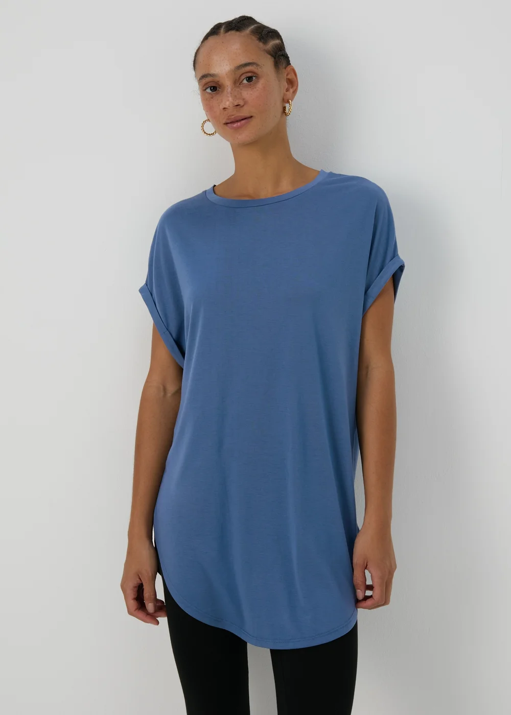 Blue Longline T-Shirt - S Image 3
